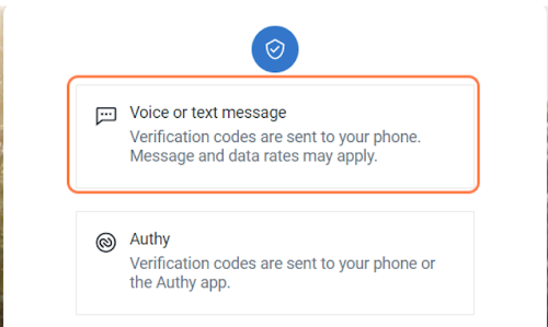 two factor authorization options