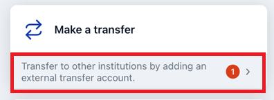 External transfer notifications