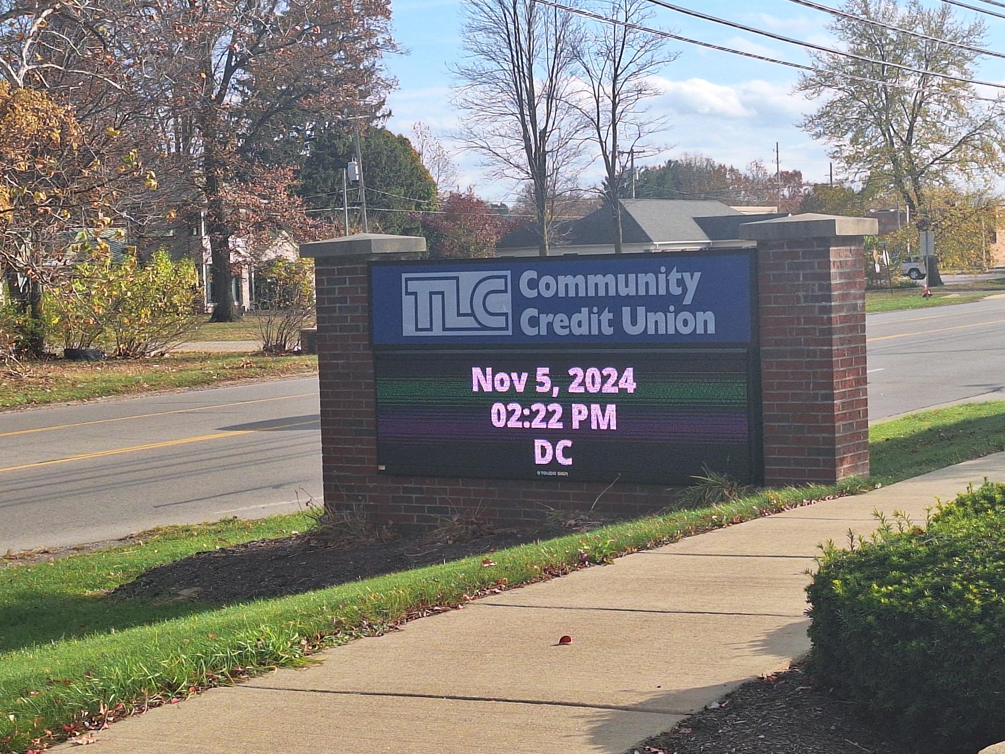 TLC Branch digital sign